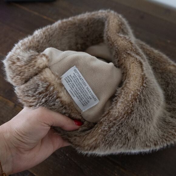 Restoration Hardware Luxe Faux Fur Infinity Scarf - Picture 3 of 5